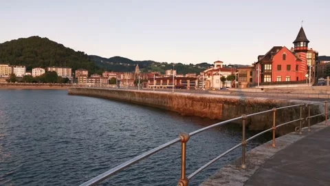 Views of Lekeitio from the pier Stock Footage 133465675
