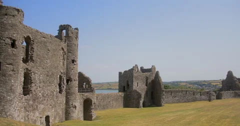 Views of Llansteffan Castlte Stock Footage 227133677