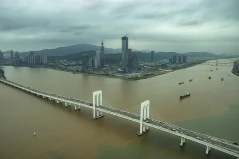 Views of the Macau from the Macau Tower 스톡 사진