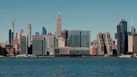 Views of Manhattan from Greenpoint Stock Footage 304469228