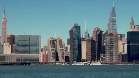 Views of Manhattan from Greenpoint Stock Footage 304469238