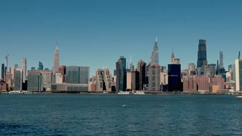 Views of Manhattan from Greenpoint Stock Footage 304469256