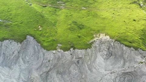 Views of mossy rocks Stock Footage 234250501