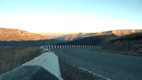 Views of the Mountain Ranges road Stock Footage 98450963