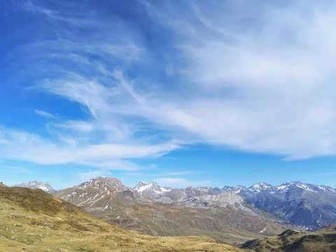 Views of mountains and lakes in Anayet, in the Portalet area, in the Aragones Stock Photos