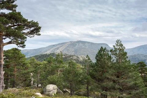 Views of Navacerrada Ski resort Stock Photos