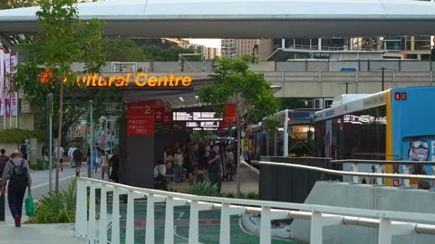 Views of the Passengers waiting for their ride at Platform 2 of the Cultural Stock Footage 319823308