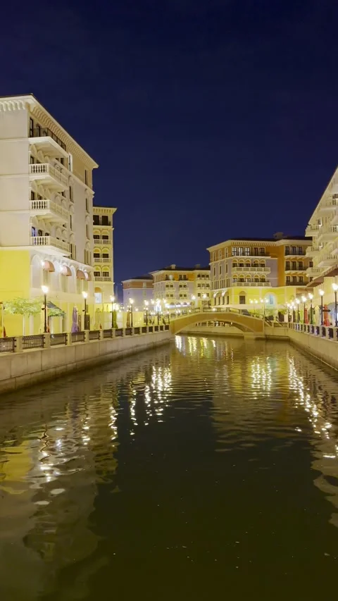 Views of Qanat Quartier, Doha, Qatar- January 13, 2026 Stock Footage 325901451