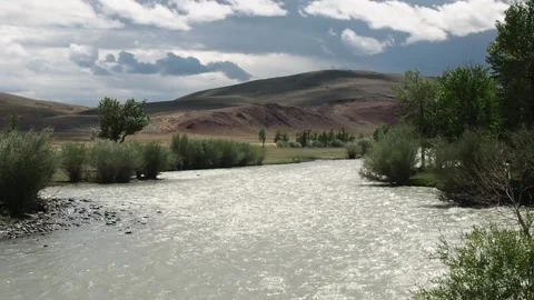 Views of the river Chuya. Altai. Stock Footage 97371364