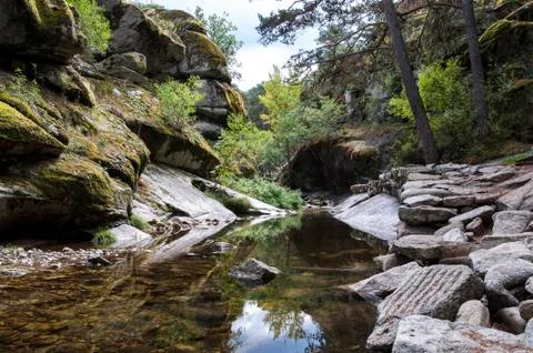 Views of the river Eresma Stock Photos