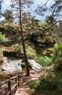 Views of the river Eresma Stock Photos