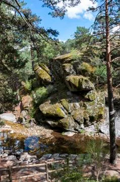 Views of the river Eresma Stock Photos