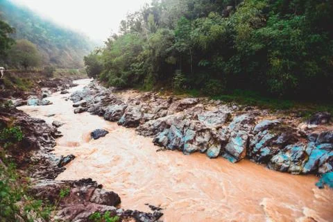 Views of the river in the mountains Stock Photos