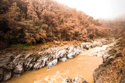 Views of the river in the mountains Stock Photos