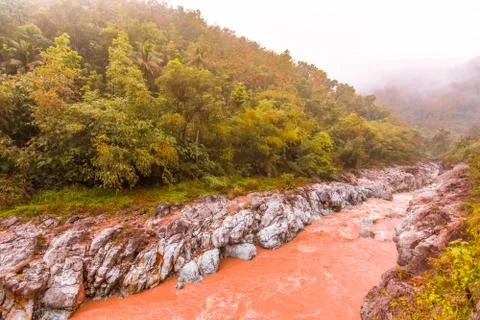 Views of the river in the mountains Stock Photos