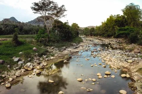 Views of the river in the mountains Stock Photos