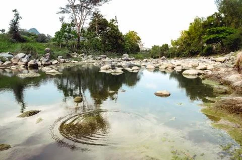 Views of the river in the mountains Stock Photos