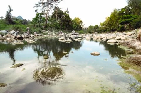 Views of the river in the mountains Stock Photos