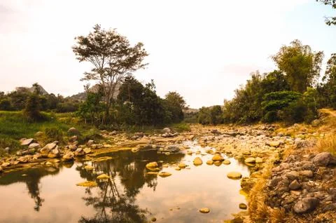 Views of the river in the mountains Foto stock