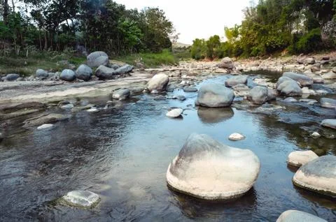 Views of the river in the mountains Stock Photos