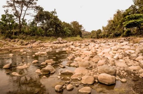 Views of the river in the mountains Stock Photos