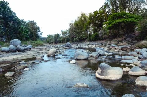 Views of the river in the mountains Stock Photos