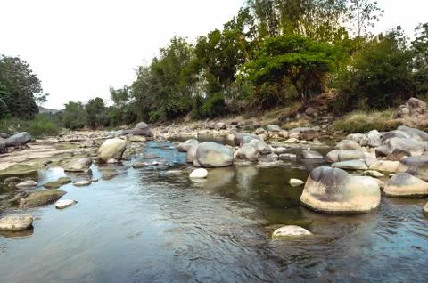 Views of the river in the mountains Stock Photos