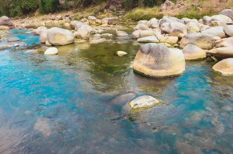 Views of the river in the mountains Stock Photos