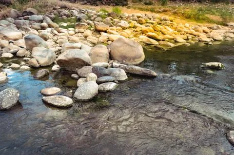 Views of the river in the mountains Stock Photos