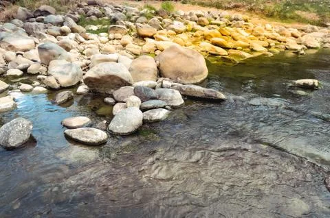 Views of the river in the mountains Stock Photos