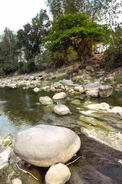 Views of the river in the mountains Stock Photos