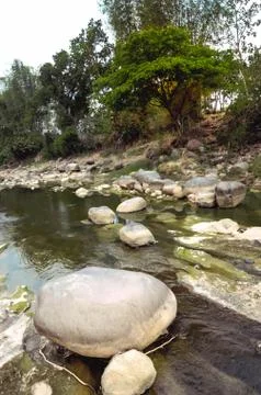 Views of the river in the mountains Stock Photos