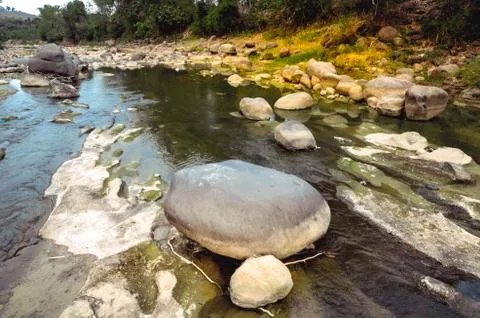 Views of the river in the mountains Stock Photos