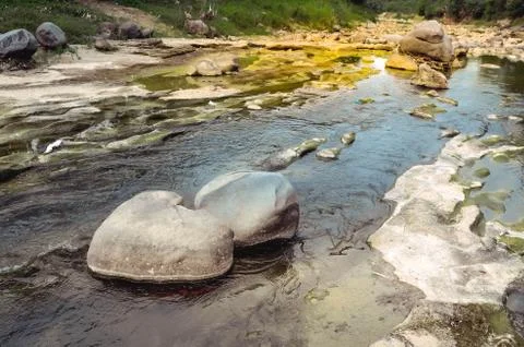 Views of the river in the mountains Stock Photos