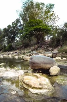 Views of the river in the mountains Stock Photos