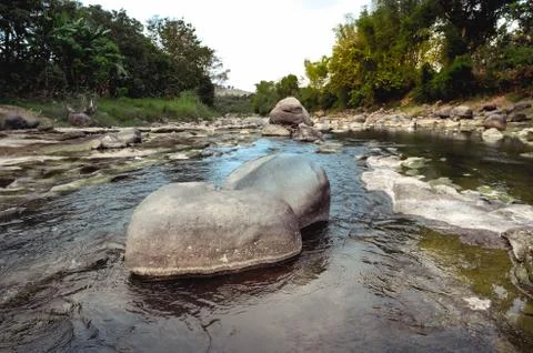 Views of the river in the mountains Stock Photos