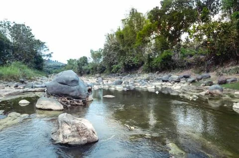 Views of the river in the mountains Stock Photos