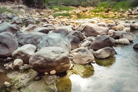 Views of the river in the mountains Stock Photos