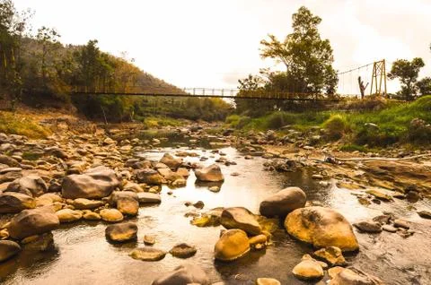 Views of the river in the mountains Stock Photos
