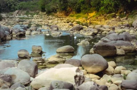 Views of the river in the mountains Stock Photos