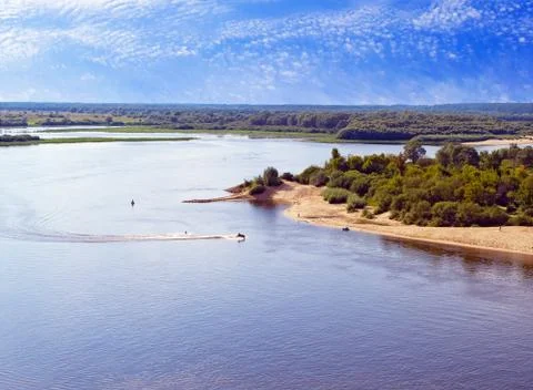 Views of the river Oka Foto stock