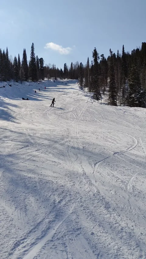 Views of the ski resort Teletski. Stock Footage 268009168