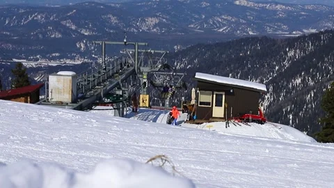 Views of the ski resort Teletski. Stock Footage 268708723