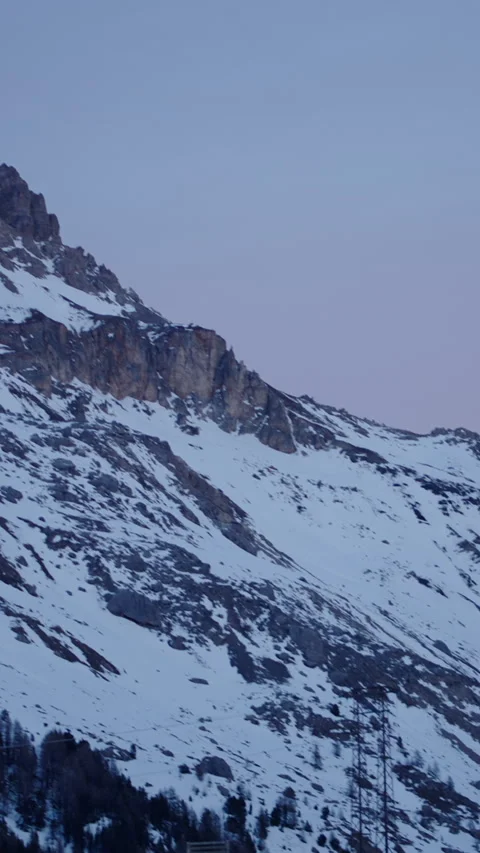 Views of snow capped mountains in the Alps Stock Footage 275543752