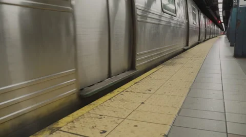 Views of subway train in NYC Stock Footage 56842623