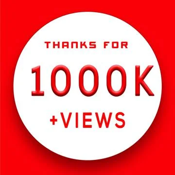 Views template, poster of 1000k views Stock Illustration