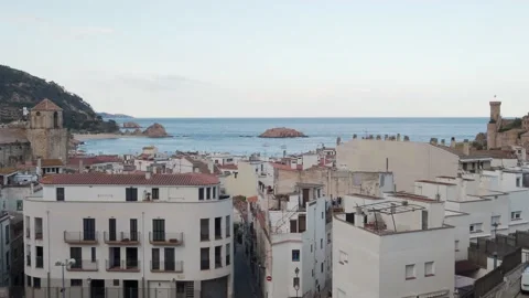 Views of the town of Tossa de Mar in Catalonia. Stock Footage 194449805