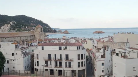 Views of the town of Tossa de Mar in Catalonia. Stock Footage 205747457