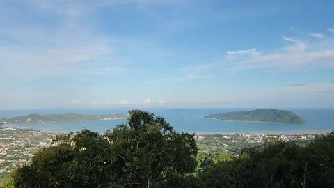 Views of a tropical country. Statues, Temples, Ocean, Thailand, Buddha 스톡 동영상 252507953