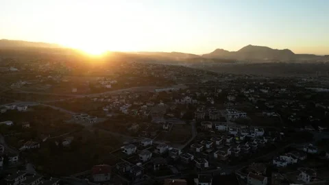 Views of villas at sunset 動画素材 292034231